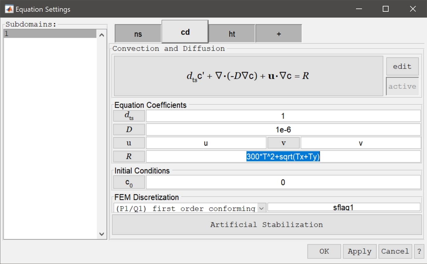 Three way multiphysics coupling in FEATool