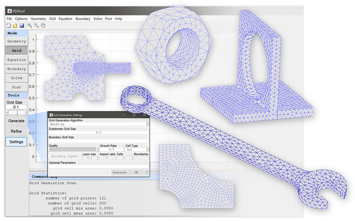 Automatic 2D and 3D FEA Mesh Generation in MATLAB with Gmsh