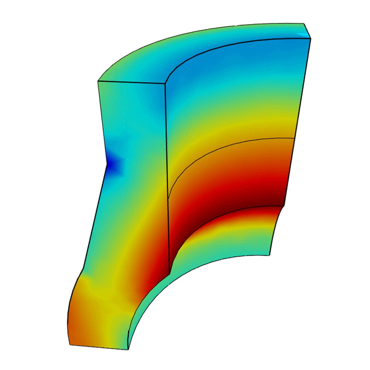 Temperature Loading of a Tapered Cylinder